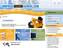 Tablet Screenshot of lowpriceticketschool.com